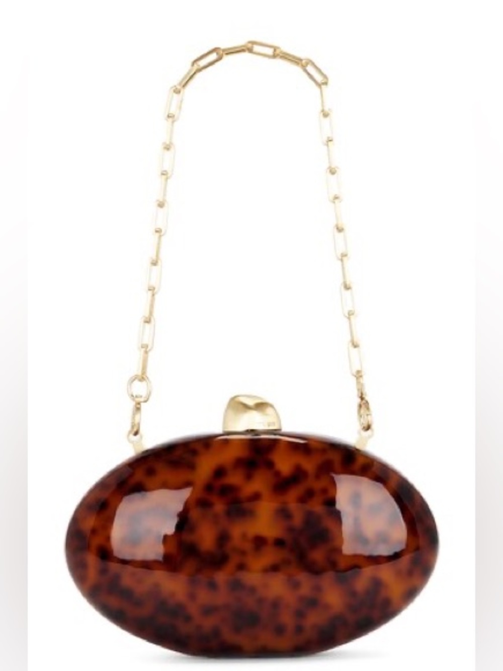 Cult Gaia Eviana Clutch in Caramel Tortoise